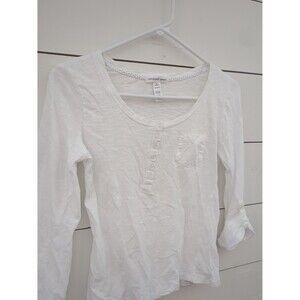 Ambiance apparel women's medium button t-shirt spring summer teen